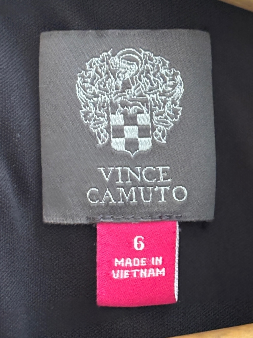 Vince Camuto blk pique knt slvlss sheath drss w wht trm SZ 6 old money Classic - Picture 8 of 8